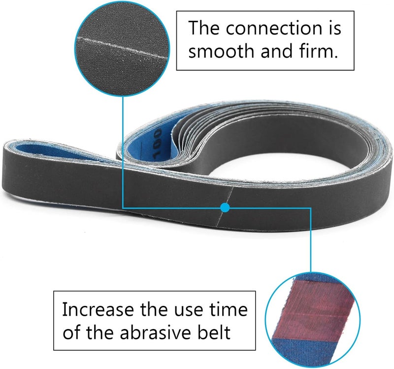 Donanim 1x42 Sanding Belts for Knife Sharpening,Silicon Carbide Belt Sander Belts 600 800 and 1000 Assorted Fine Grits,12-Pack - Image 4